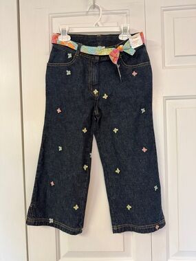Gymboree Dark Blue Denim Jeans with Butterflies